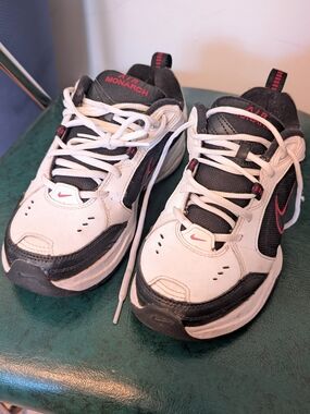 Nike White & Black Sneakers with Pink Swoosh